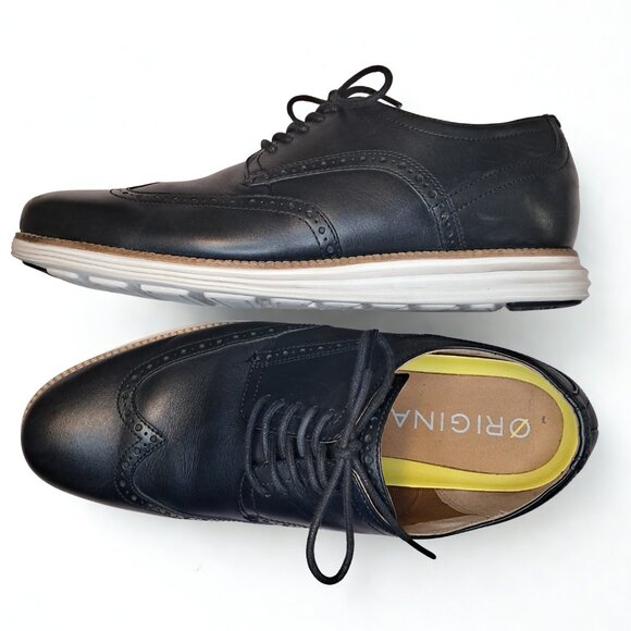 Cole Haan Mens Original Grand Wingtip Oxford C26469 Shoes Black Size 11 - Picture 4 of 10